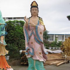 觀音菩薩雕塑，玻璃鋼彩繪佛像