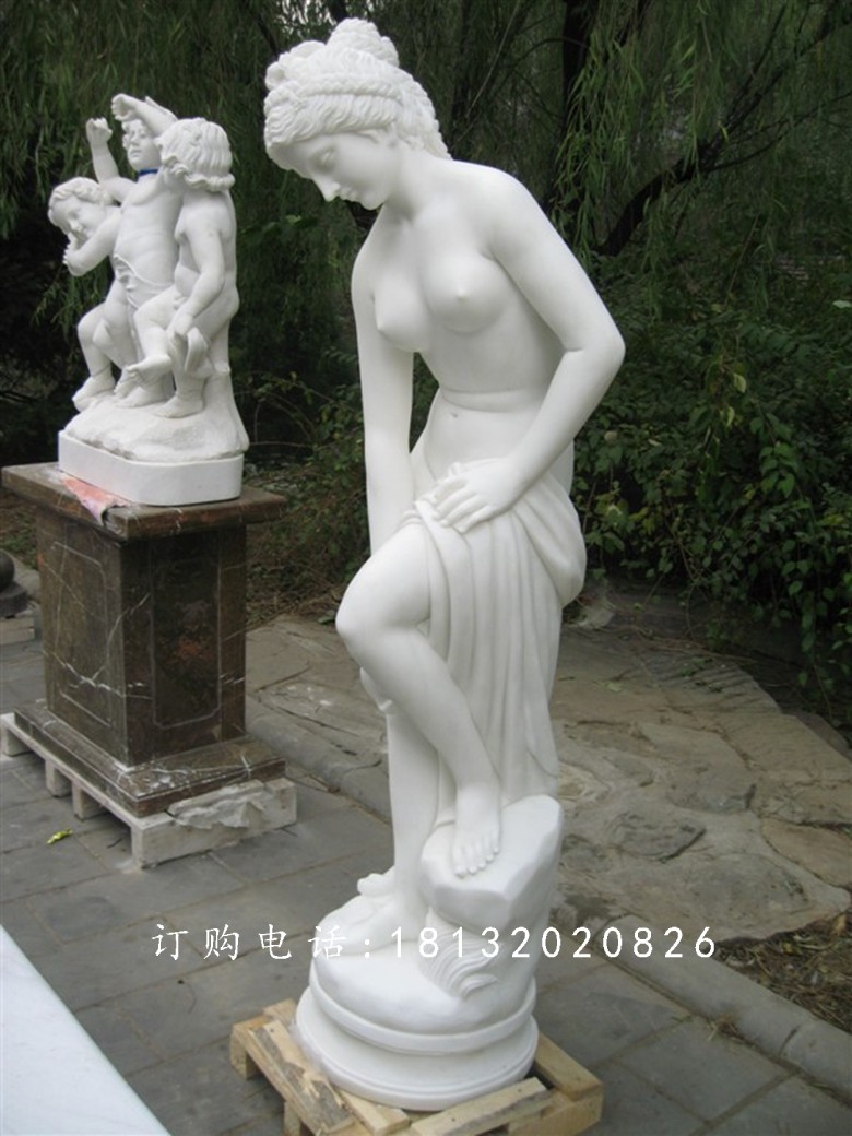 西方人物石雕，漢白玉美女石雕