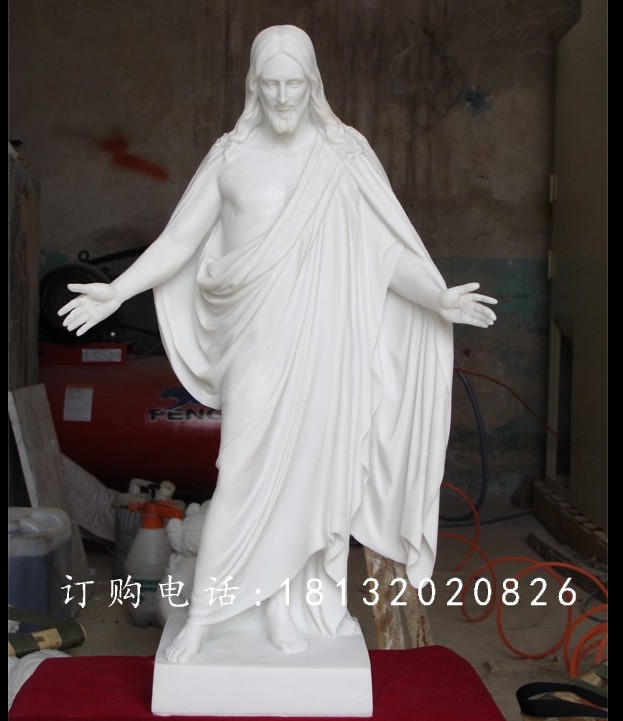 漢白玉耶穌雕塑，教會(huì)人物石雕