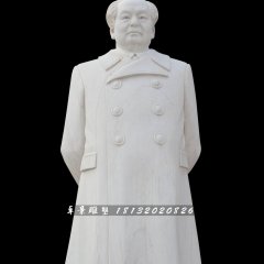 漢白玉毛主席像，廣場偉人石雕