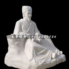 漢白玉人物石雕，廣場古代人物石雕