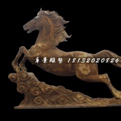 銅雕馬，廣場馬踏祥云銅雕