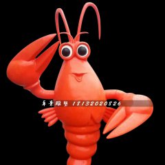 玻璃鋼大龍蝦，玻璃鋼卡通雕塑
