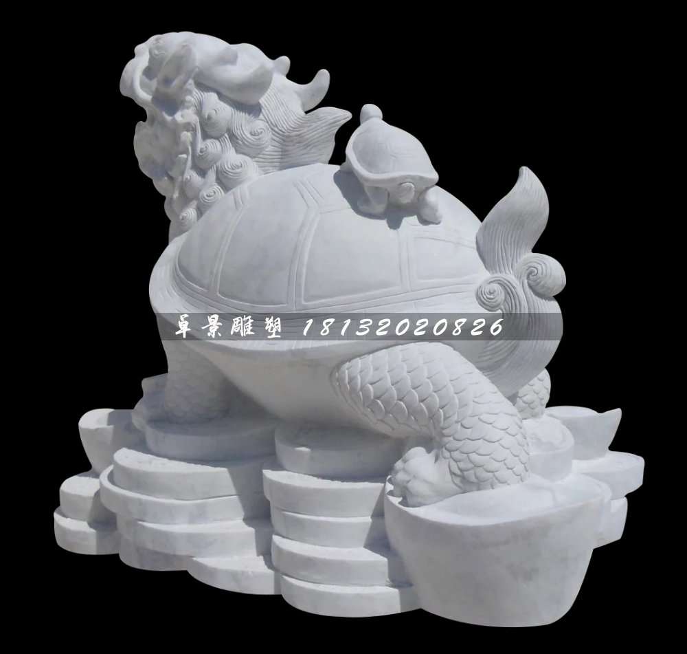 龍龜石雕,漢白玉招財龍龜?shù)袼? />
<div id=