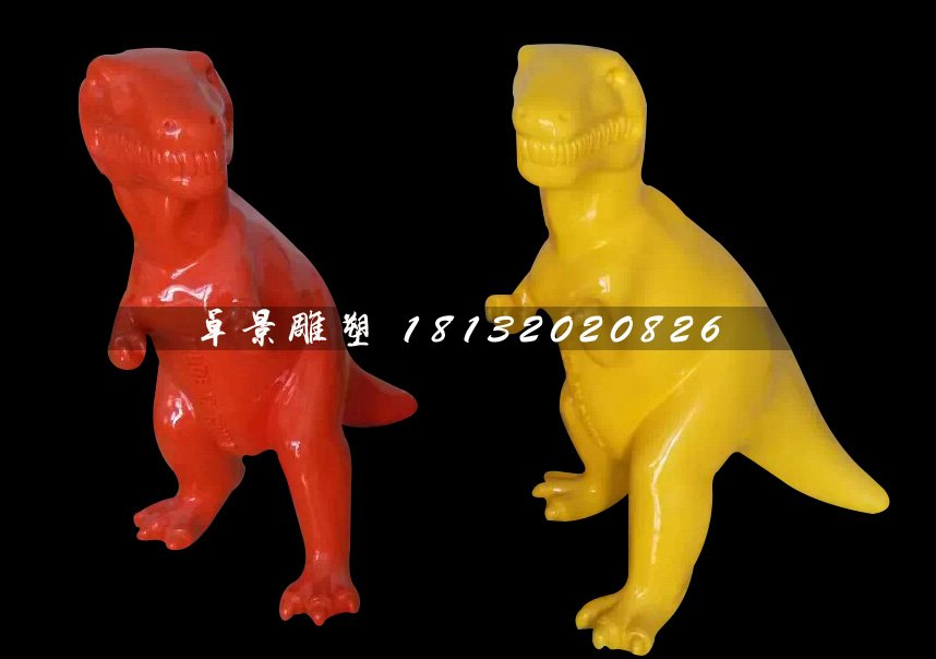 玻璃鋼小恐龍雕塑，卡通恐龍雕塑