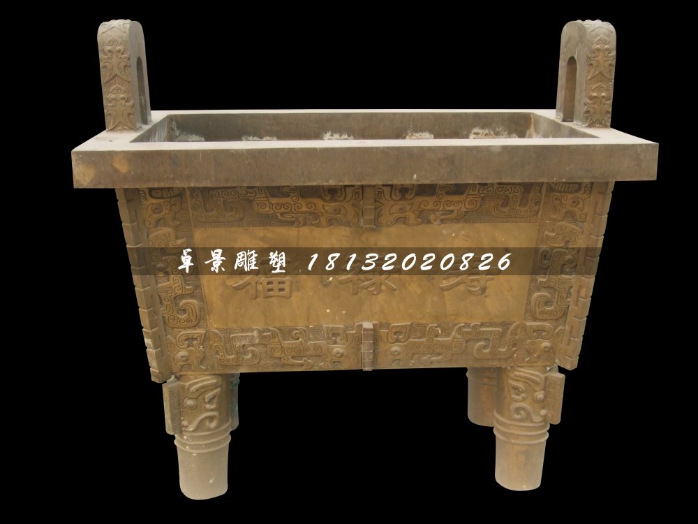 銅雕鼎，福祿壽鼎銅雕