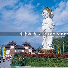 大型三面觀音雕塑，漢白玉佛像雕塑