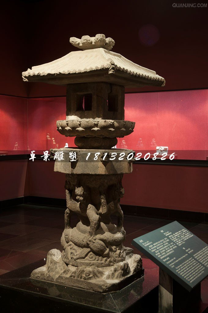 石燈雕塑，古代宮燈石雕