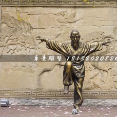 金雞獨立銅雕，練功銅雕