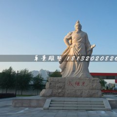 戚繼光石雕，廣場古代人物石雕