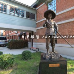 劉三姐唱歌銅雕，廣場人物銅雕