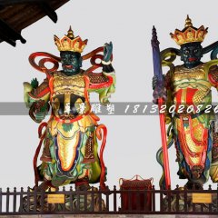 四大天王雕塑，玻璃鋼彩繪神仙