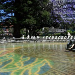 袋鼠飲水銅雕，公園動(dòng)物銅雕