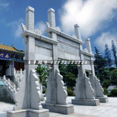 大理石牌坊，廣場三門牌坊石雕