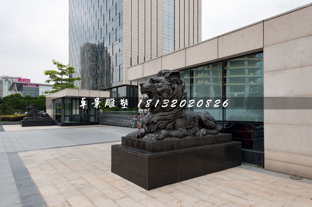 匯豐獅銅雕，銀行門口銅獅子