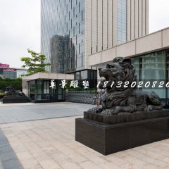 匯豐獅銅雕，銀行門口銅獅子