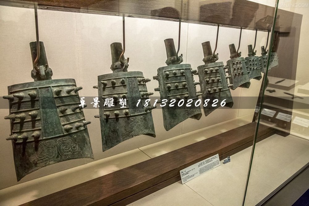 編鐘銅雕，古代樂器銅雕 (3)