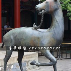 梅花鹿銅雕，動(dòng)物銅雕