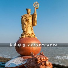 太陽神銅雕，海邊神仙銅雕