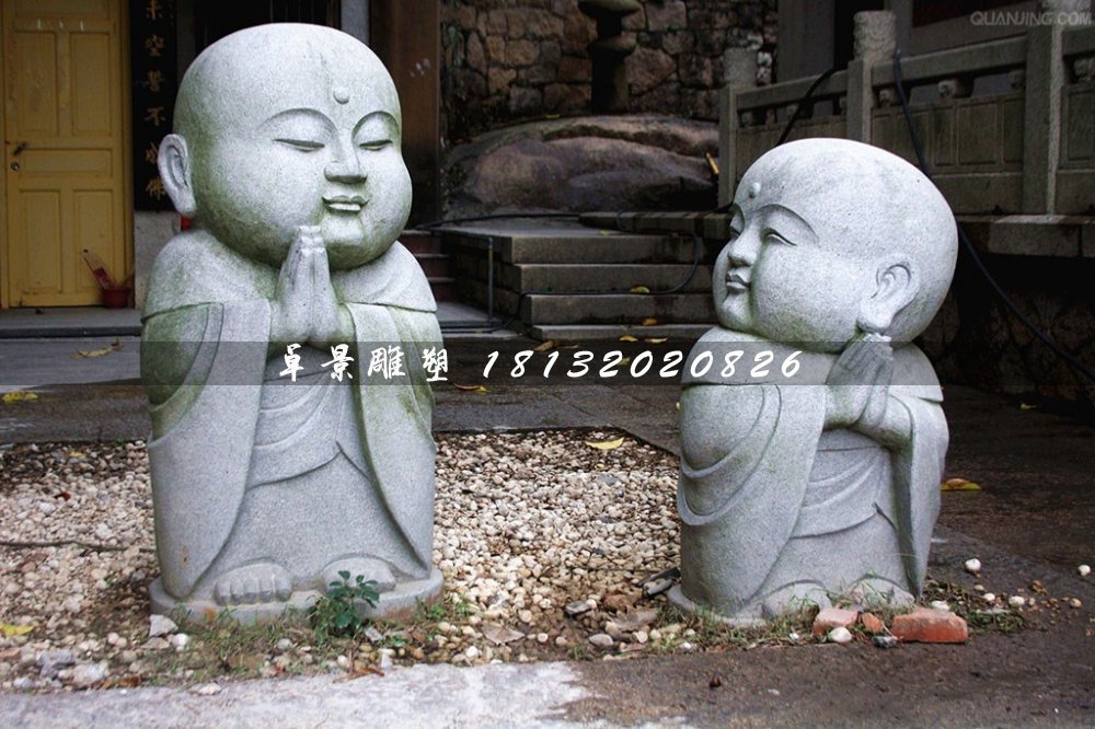 小和尚石雕，公園小品石雕
