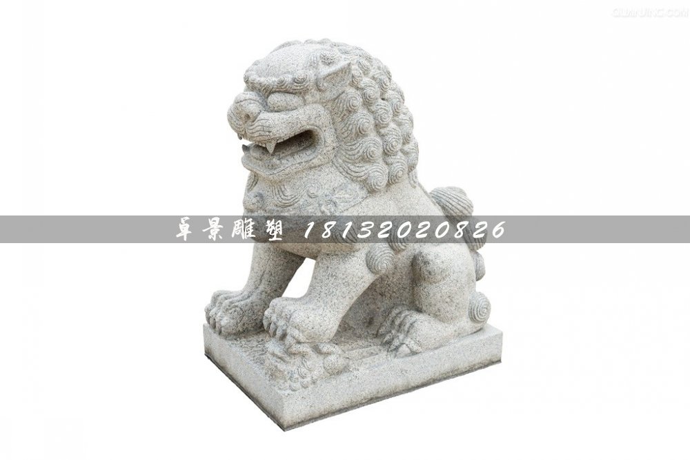 小獅子石雕，公園動(dòng)物石雕