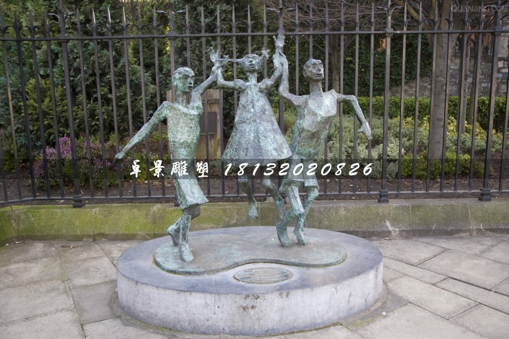 一家三口銅雕，公園天倫之樂(lè)銅雕