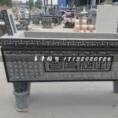 方形石香爐，青石香爐雕塑