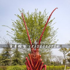 龍蝦雕塑，玻璃鋼仿真動物