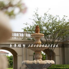 歐式噴泉石雕，公園三層噴泉石雕