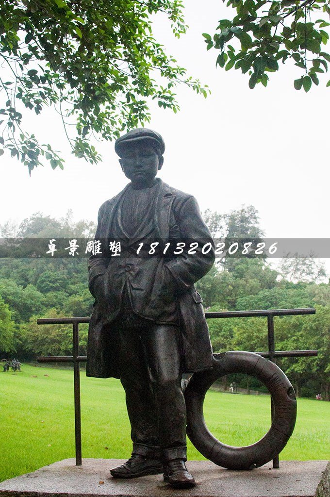 青年鄧小平銅雕，公園偉人銅雕