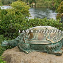 青銅龍龜?shù)袼?，公園動(dòng)物銅雕