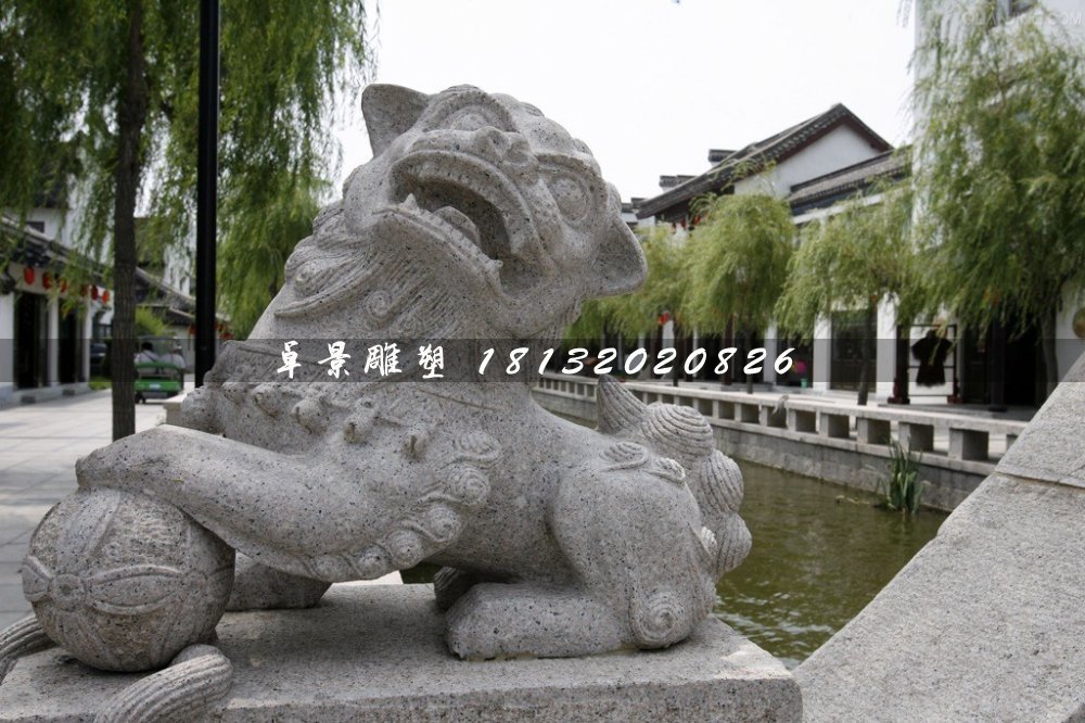 石雕獅子，網(wǎng)球獅石雕