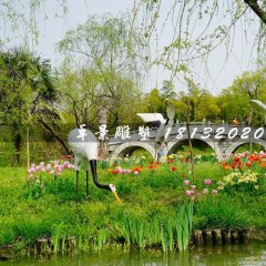仙鶴雕塑，玻璃鋼仿真仙鶴雕塑
