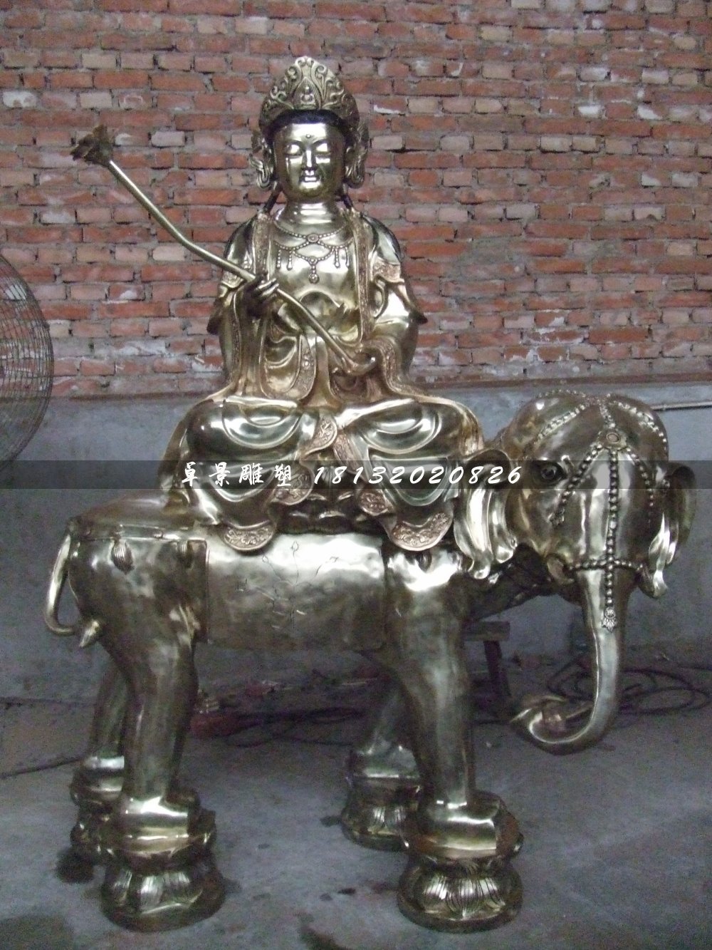 普賢菩薩銅雕，寺廟銅佛像