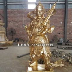 韋陀菩薩銅雕，寺廟銅佛像