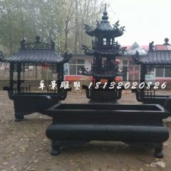 香爐銅雕，寺廟銅香爐