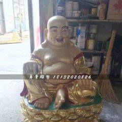 彌勒佛玻璃鋼雕塑，彩繪佛像