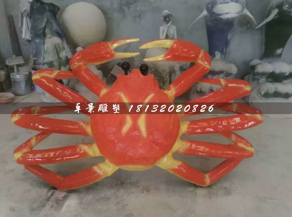 螃蟹雕塑，玻璃鋼仿真動(dòng)物