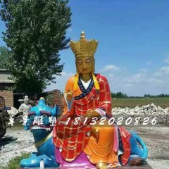 玻璃鋼地藏王雕塑，彩繪佛像雕塑