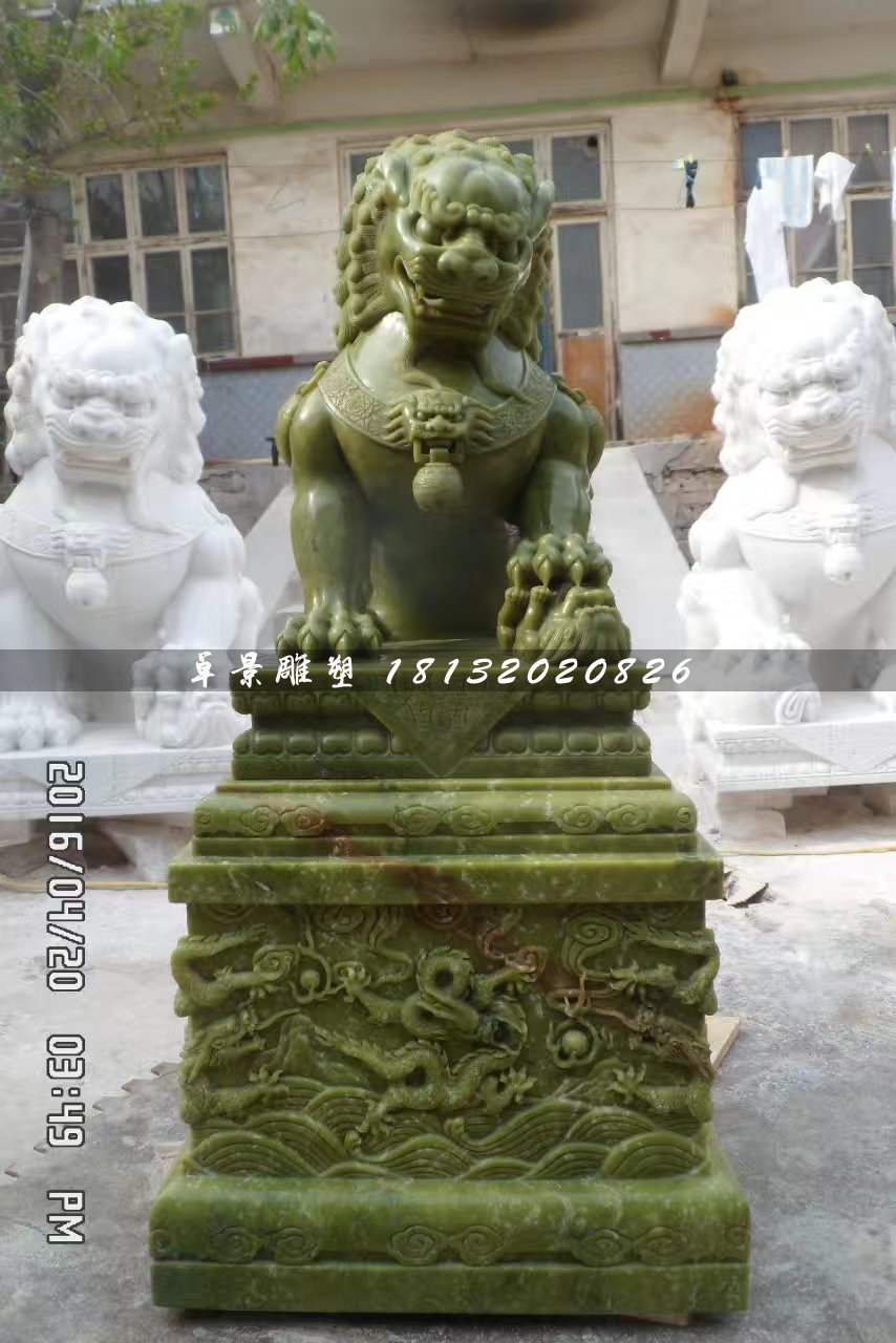 大理石獅子，動(dòng)物石雕 (4)