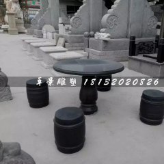 大理石桌椅，圓桌圓凳