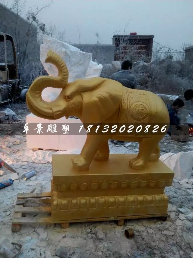 大象銅雕，吉祥大象銅雕 (2)