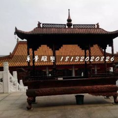 大型香爐銅雕，方形香爐銅雕