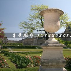 花缽石雕，大理石花盆