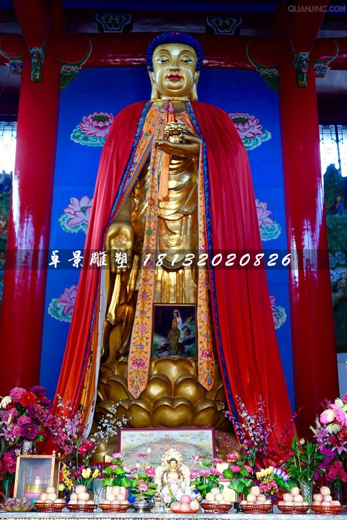 立式釋迦牟尼銅雕，寺廟銅佛像