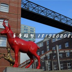 鹿雕塑，玻璃鋼動(dòng)物雕塑