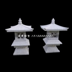 仿古宮燈石雕，公園小型石燈