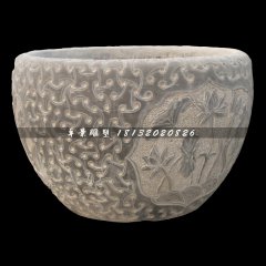 水缸石雕，青石水盆
