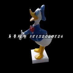 唐老鴨雕塑，玻璃鋼卡通雕塑