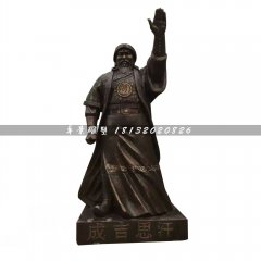 成吉思汗銅雕，廣場古人雕塑
